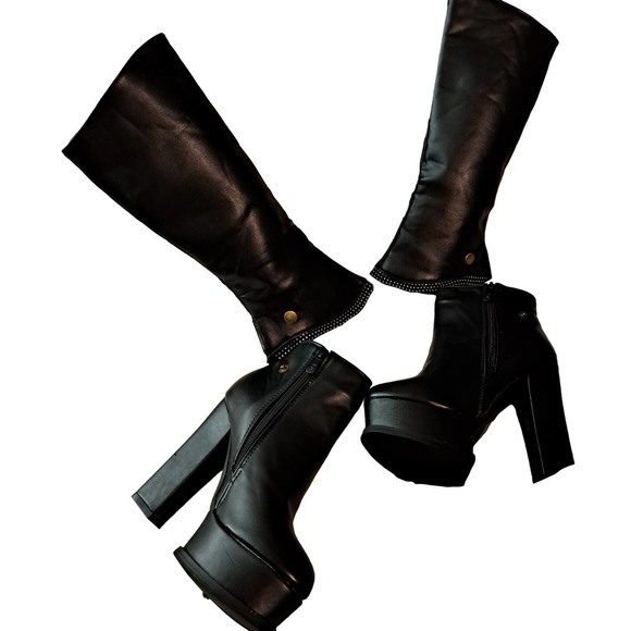 FABULOUS Convertible Boots snap on shin chaps to make Kneehigh - Picture 5 of 9